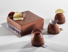 Dolç Entremets tres chocolates de Valrhona